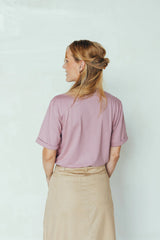 Playera de lactancia palo de rosa