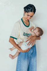 Playera de lactancia amour bicolor