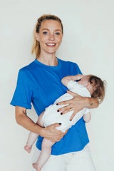 Playera de lactancia azul klein