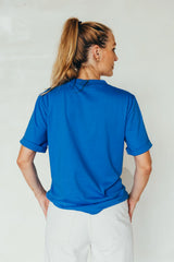 Playera de lactancia azul klein