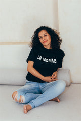 Playera de lactancia negra la mamma