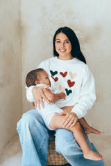 Sudadera corazones verdes