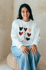 Sudadera corazones verdes