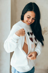 Sudadera corazones verdes