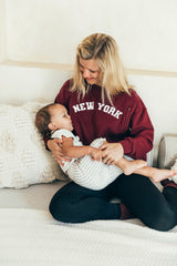 Sweater de lactancia vino