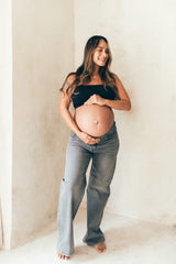 Jeans de maternidad gris