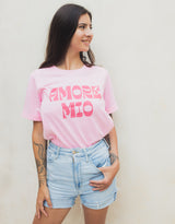 Playera de lactancia rosa amore mio