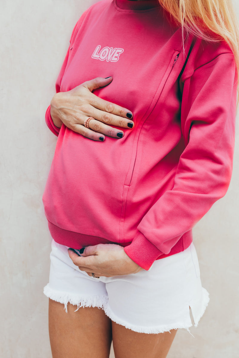 Sudadera rosa love