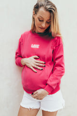 Sudadera rosa love