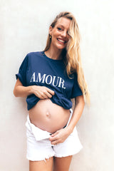 Playera de lactancia azul amour