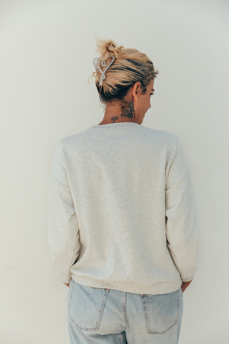 Sudadera personalizada gris inicial