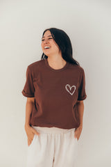 Playera de lactancia brown heart