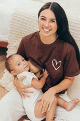 Playera de lactancia brown heart