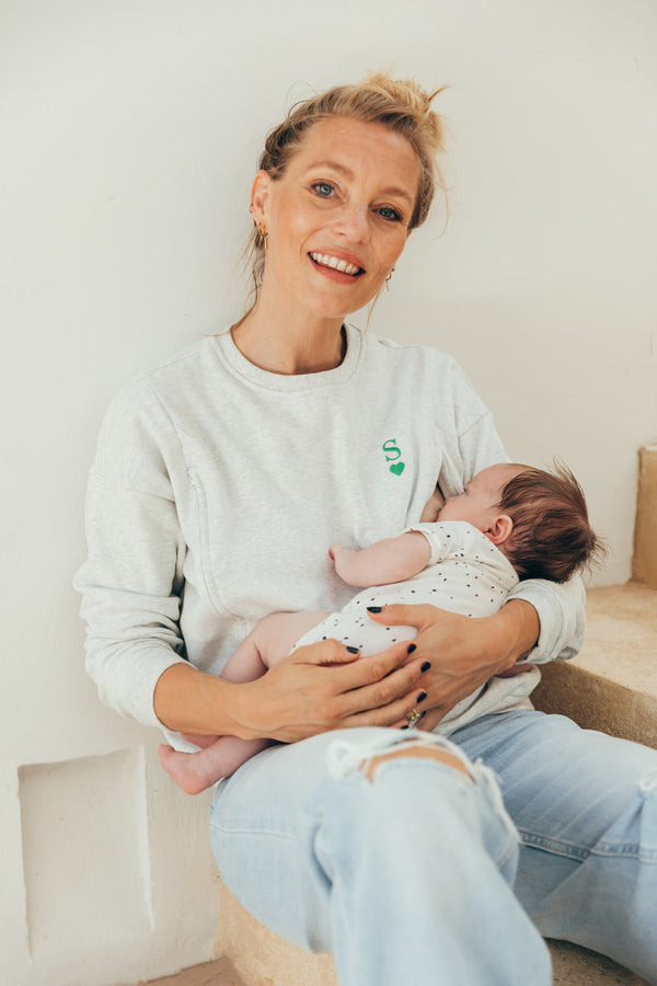 Sudadera personalizada gris inicial