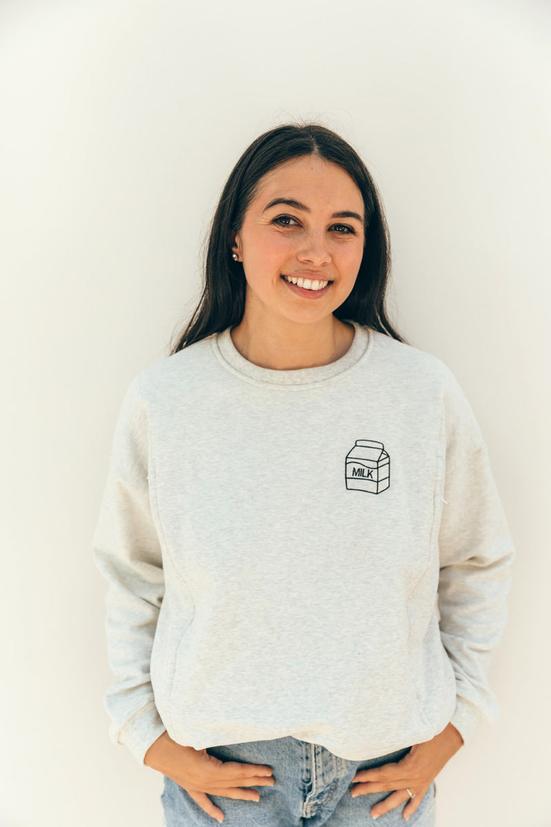 Sudadera gris milk box