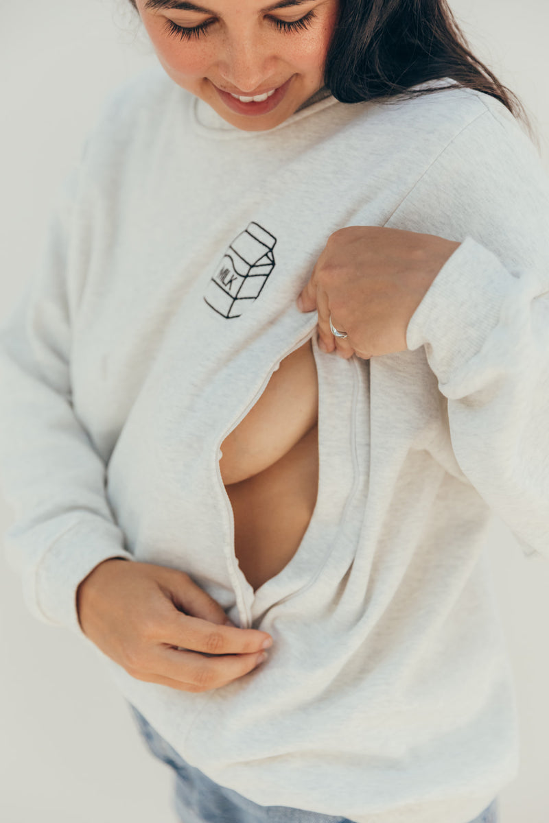 Sudadera gris milk box