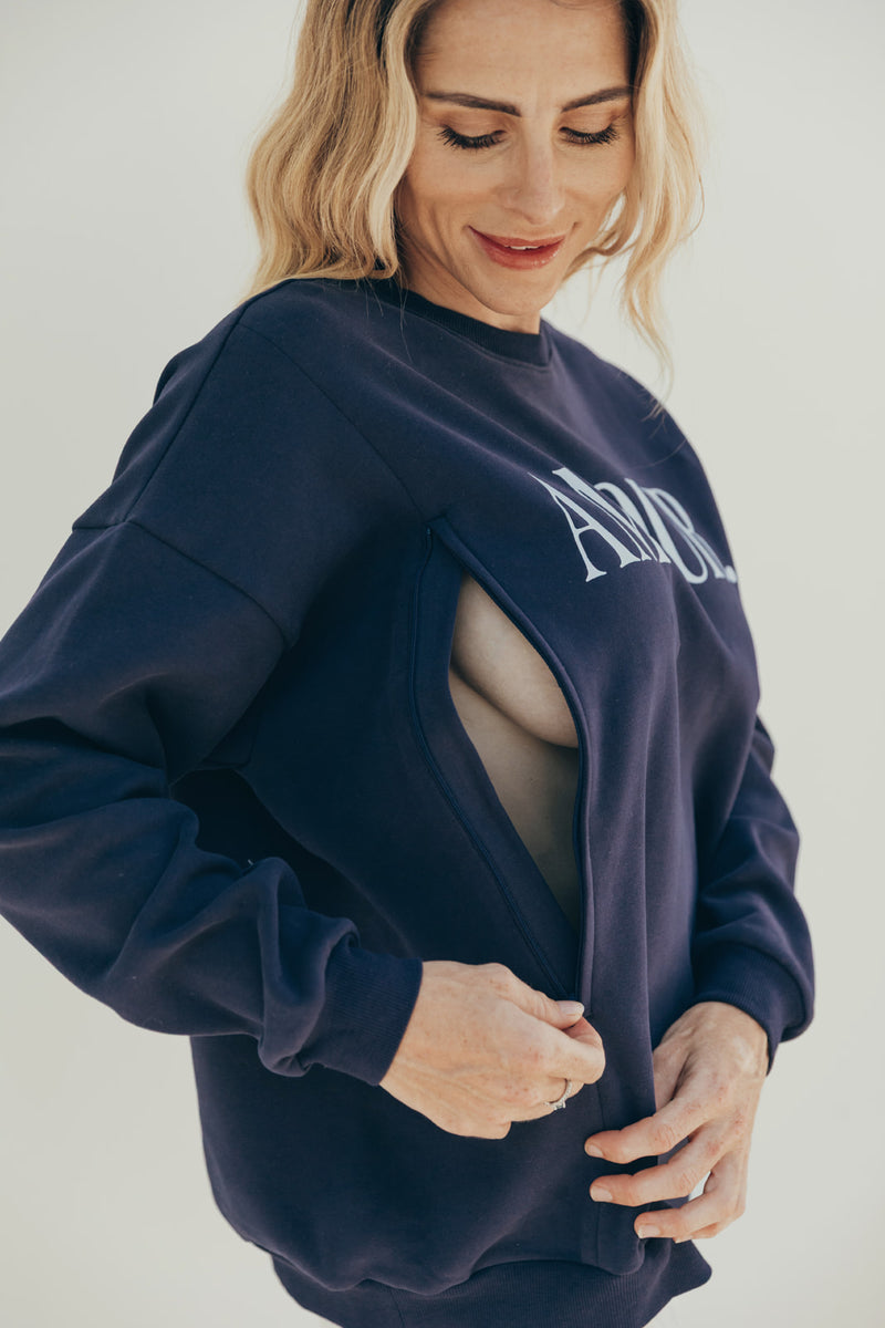 Sudadera azul amour