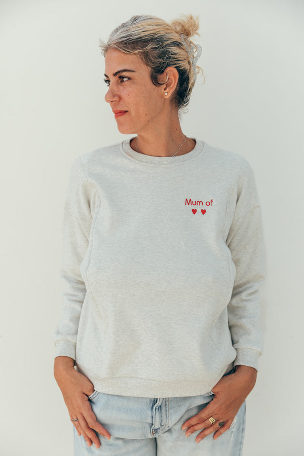 Sudadera personalizada gris mum of